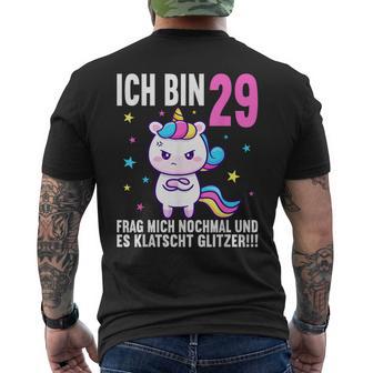 Ich Bin 29 Frag Nonoch Es Klotz Ich Bin 29 Frag Nonoch Es Lapsch S T-Shirt mit Rückendruck - Geschenkecke