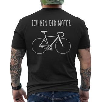 Ich Bin Der Motor Radfahrer Cool Saying E-Bike T-Shirt mit Rückendruck - Seseable