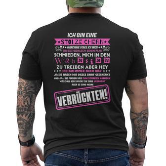 Ich Bin Eine Stolze Chefinon Einer Truppeerrückter T-Shirt mit Rückendruck - Geschenkecke