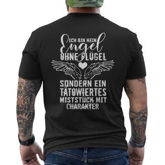 Ich Bin Kein Engel Ohne Flügelen T-Shirt mit Rückendruck - Geschenkecke