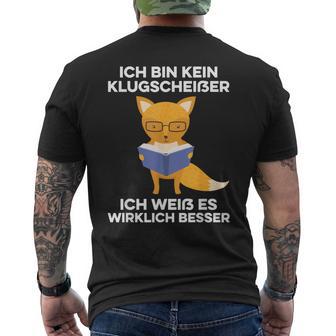 Ich Bin Kein Klugscheißer Ich Weiß Es Wirklich Besser Saying T-Shirt mit Rückendruck - Geschenkecke