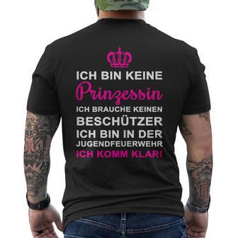 Ich Bin Keine Prinzessin Ich Bin Keine Prinzessin T-Shirt mit Rückendruck - Geschenkecke