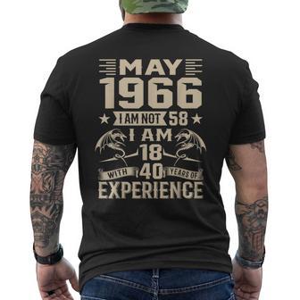 Ich Bin Nicht 58 Ich Bin 18 Mit 40 Jahren Geburtstag Lustig Mai 1966 T-Shirt mit Rückendruck - Geschenkecke