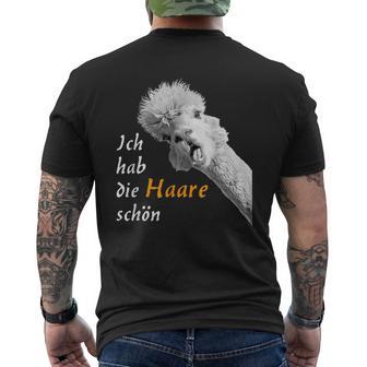 Ich Hab Die Haare Schön Talking Cute Alpaca T-Shirt mit Rückendruck - Geschenkecke