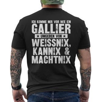 Ich Komme Miror Wie Ein Gallier Umgeben By Weissnix T-Shirt mit Rückendruck - Geschenkecke