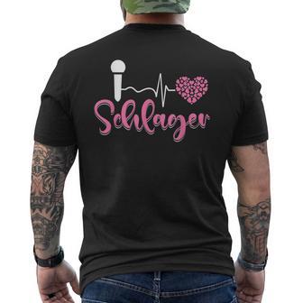 Ich Liebe Schlager Party Costume Folk Music I Love Schlager S T-Shirt mit Rückendruck - Geschenkecke