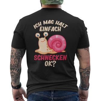 Ich Mag Halt Einfach Schnecken Ok Snail T-Shirt mit Rückendruck - Geschenkecke