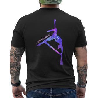 Ich Wanna Einfach Fliegen Aerial Stars Silks Aerialist Aerial Yoga T-Shirt mit Rückendruck - Geschenkecke