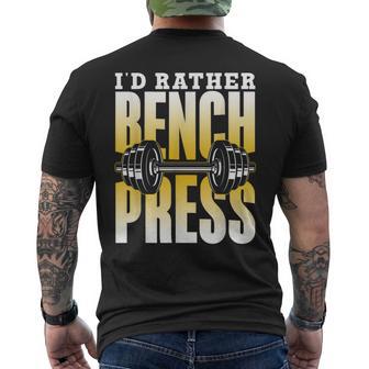 Ich Würde Lieber Bench Press T-Shirt mit Rückendruck - Geschenkecke