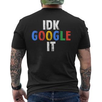 Idk Google Es T-Shirt mit Rückendruck - Geschenkecke