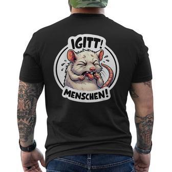 Igitt Menschen Ich Hasse Menschen Sarcasmus Ironie T-Shirt mit Rückendruck - Geschenkecke