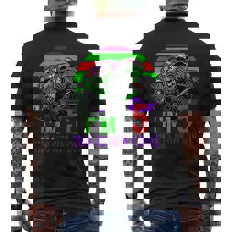 I'm 5 This Is How I Roll Monster Truck Car 5Th Birthday Boys Men's T-shirt Back Print - Monsterry