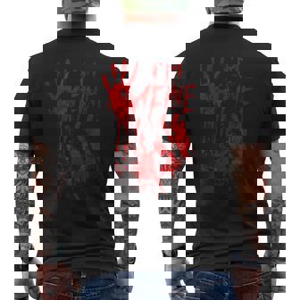 I'm Fine Bloody Hand Blood Stained Splatter Halloween Men's T-shirt Back Print - Thegiftio UK