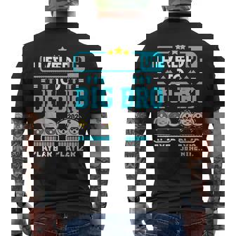 I'm Going To Be A Big Brother 2025 I Leveled Up To Big Bro Men's T-shirt Back Print - Thegiftio