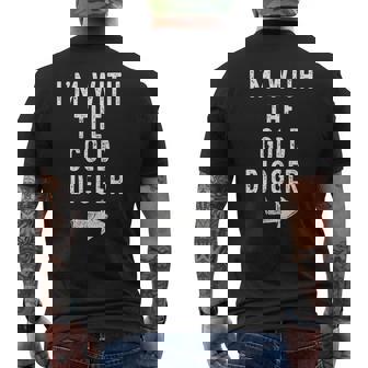 I'm With The Gold Digger Costume Halloween Matching Couple Men's T-shirt Back Print - Thegiftio UK