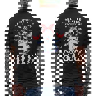 I'm Just Here For The Boos Drinking Halloween Costume Men's T-shirt Back Print | Seseable UK