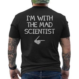 I'm With The Mad Scientist Easy Halloween Couples Matching Men's T-shirt Back Print - Thegiftio UK