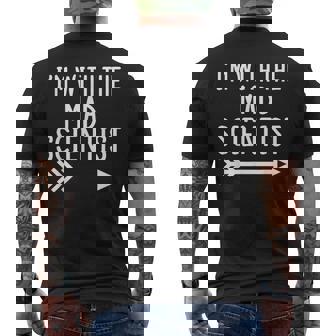 I'm With The Mad Scientist Matching Halloween Costume Men's T-shirt Back Print - Thegiftio