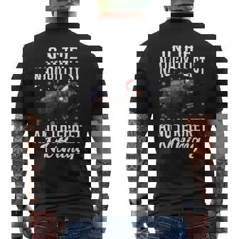 I'm On The Naughty List And I Regret Nothing Moo Deng Men's T-shirt Back Print - Seseable
