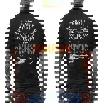 I'm With Pumpkin Halloween Costume Couples Matching Men's T-shirt Back Print - Thegiftio UK