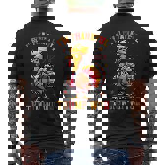 I'm Thankful Trump Won 2024 Took American Back Thanksgiving Men's T-shirt Back Print - Thegiftio UK