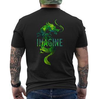 Imagine Fantasy Dragon Tattoo Style T-Shirt mit Rückendruck - Geschenkecke