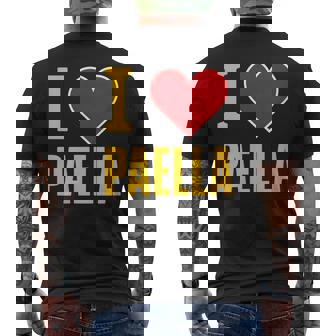 Impresión Divertida Para Amantes De La Comida Española I Love Paella Camiseta Hombre Estampado Espalda - Regaloses