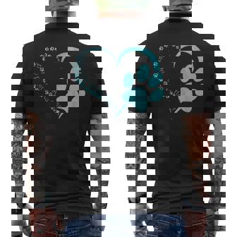 Imprimé Pattes De Chien Bleu Clair Avec Citations De Mon Cœur T-shirt imprimé au dos - Cadeauxyz