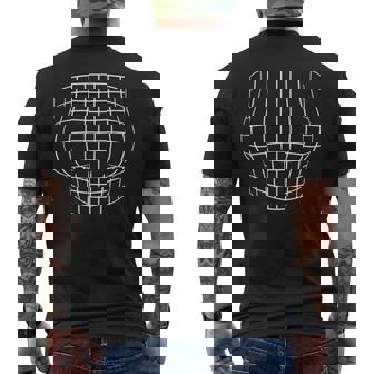 Ingrandimento Petto Ottico Illusione Griglia Big Boobs T-shirt da uomo con stampa posteriore - Novitaregali