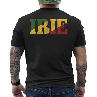 Irie Reggae Music Jamaica Retrointage Rasta Rastafari T-Shirt mit Rückendruck - Geschenkecke