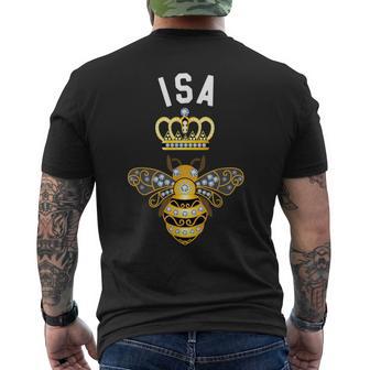 Isa Name Isa Regalos De Cumpleaños Reina Corona Abeja Isa Camiseta Hombre Estampado Espalda - Regaloses
