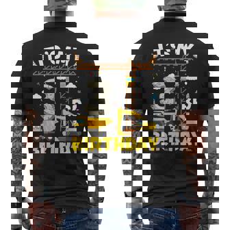 It's My 3Rd Birthday Boys Construction Excavator 3 Years Old Men's T-shirt Back Print - Thegiftio UK