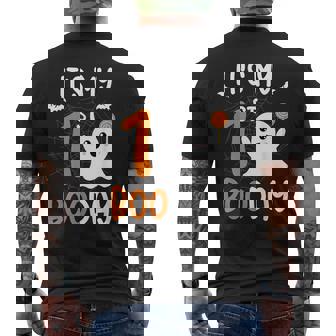 Its My Boo Day Cute Halloween 1St Birthday Ghost Boy Men's T-shirt Back Print - Thegiftio UK
