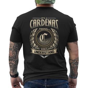 It's A Cardenas Thing You Wouldn't Understand Name Vintage Men's T-shirt Back Print - Thegiftio UK