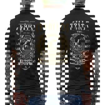 Its A Cevallos Thing You Wouldnt Understand Name Vintage Men's T-shirt Back Print - Thegiftio