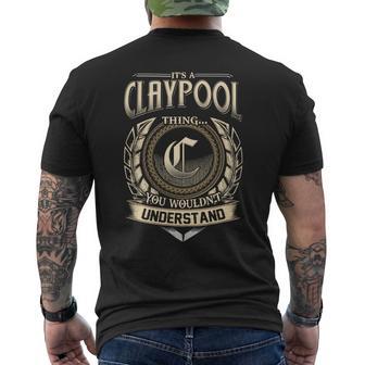 Its A Claypool Thing You Wouldnt Understand Name Vintage Men's T-shirt Back Print - Thegiftio UK
