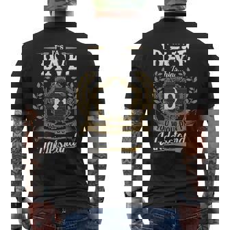 It's A Dave Thing You Wouldn't Understand Personalized Last Name Dave Family Crest Coat Of Arm Men's T-shirt Back Print - Thegiftio UK