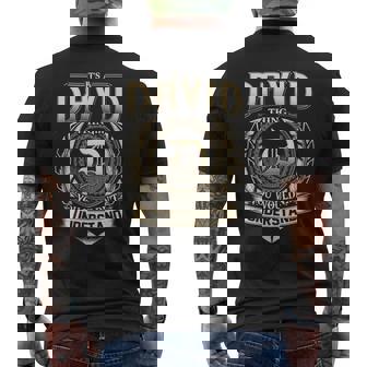 Its A David Thing You Wouldnt Understand Name Vintage Men's T-shirt Back Print - Thegiftio UK