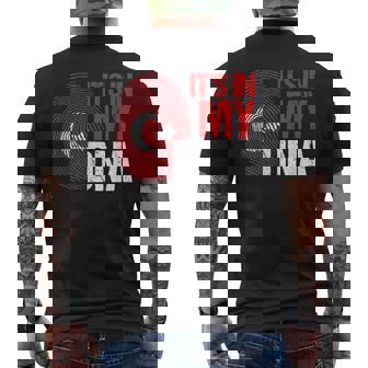 Its In My DNA Turkey Flag Country Fingerprint Patriotic Men's Back Print T-Shirt - Monsterry