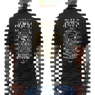 Its A Dowler Thing You Wouldnt Understand Name Vintage Men's T-shirt Back Print - Thegiftio