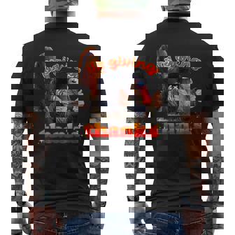 It’s Giving Thanks Turkey Thanksgiving Men's Back Print T-Shirt - Monsterry