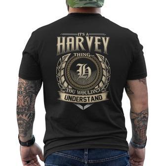 Its A Harvey Thing You Wouldnt Understand Name Vintage Men's T-shirt Back Print - Thegiftio UK