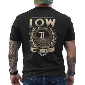 Its A Low Thing You Wouldnt Understand Name Vintage Men's T-shirt Back Print - Thegiftio UK