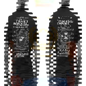 It's A Marshall Thing You Wouldn't Understand Personalized Last Name Marshall Family Crest Coat Of Arm Men's T-shirt Back Print | Seseable UK