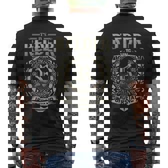 It's A Reeder Thing You Wouldn't Understand Men's T-shirt Back Print - Thegiftio