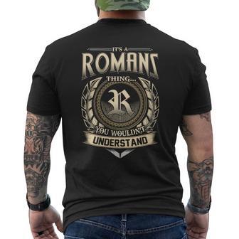 It's A Romans Thing You Wouldn't Understand Name Vintage Men's T-shirt Back Print - Thegiftio UK