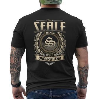 It's A Seale Thing You Wouldn't Understand Name Vintage Men's T-shirt Back Print - Thegiftio UK