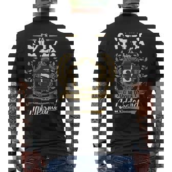 It's A Sylla Thing You Wouldn't Understand Personalized Last Name Sylla Family Crest Coat Of Arm Men's T-shirt Back Print - Thegiftio