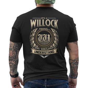 It's A Willock Thing You Wouldn't Understand Name Vintage Men's T-shirt Back Print - Thegiftio UK