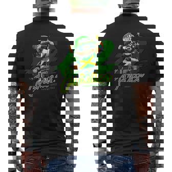 Jamaica 62 Independence Day 2024 Jamaica Flag Teddy Bear Men's T-shirt Back Print - Seseable